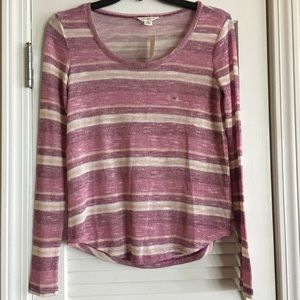 Aeropostale Striped Scoop-Neck Top SZ XS